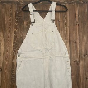 Off White Straight Leg Overalls